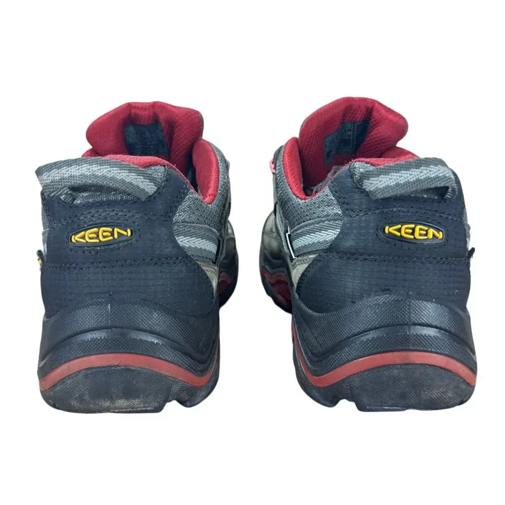 KEEN Hiking Shoes Womens 10 US Brown Red Leather Trail Sneakers Gorpcore Outdoor